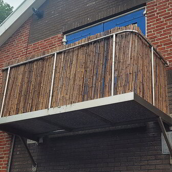 Bamboemat zwart reling
