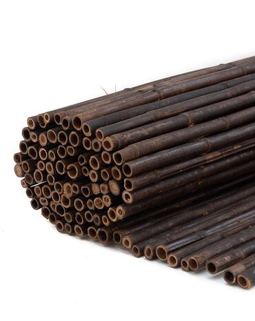 Bamboe balkonscherm zwart